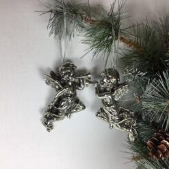 Alternative view of Sølv engle med trompet