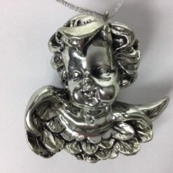 Smuk sølv engle hoved