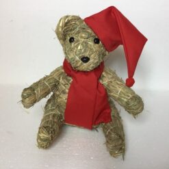 Halmbamse med rød nissehue