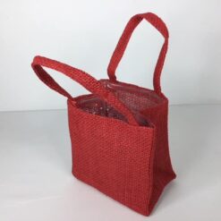 Lærreds pose i rød