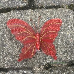 Alternative view of Dekorativ smuk bordeaux sommerfugl