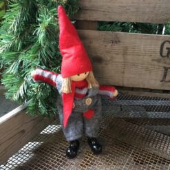 Dekorativ rød nissedreng