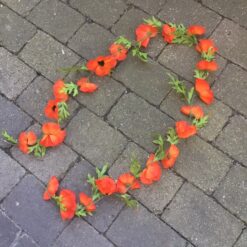 Valmueranke i orange farve