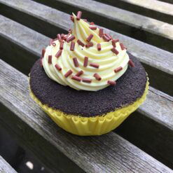 Cupcakes med gul topping