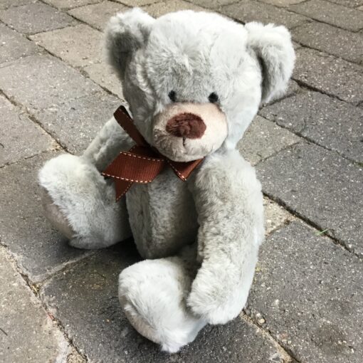 Dekorativ grå teddy bamse