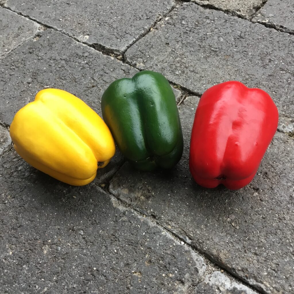 Rød peberfrugt super naturtro - Dekorativ paprika - Dekolagersalg