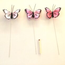 Alternative view of Lille lyserød dekorativ sommerfugl