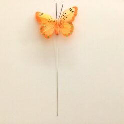 Orange sommerfugl på pind
