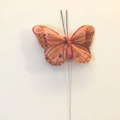 Gammelrosa sommerfugl med glimmerkant