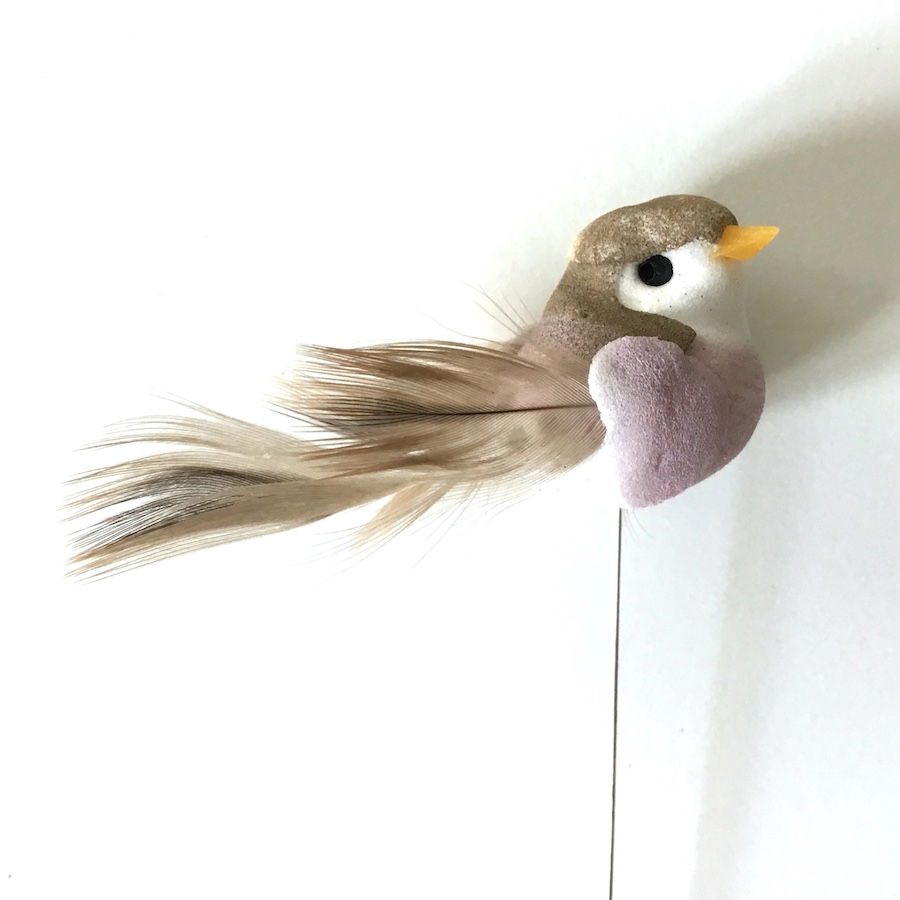 Lille bitte rosafarvet mini fugl - Billede 3