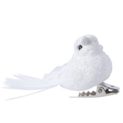 Alternative view of Mini hvid fugl på clips