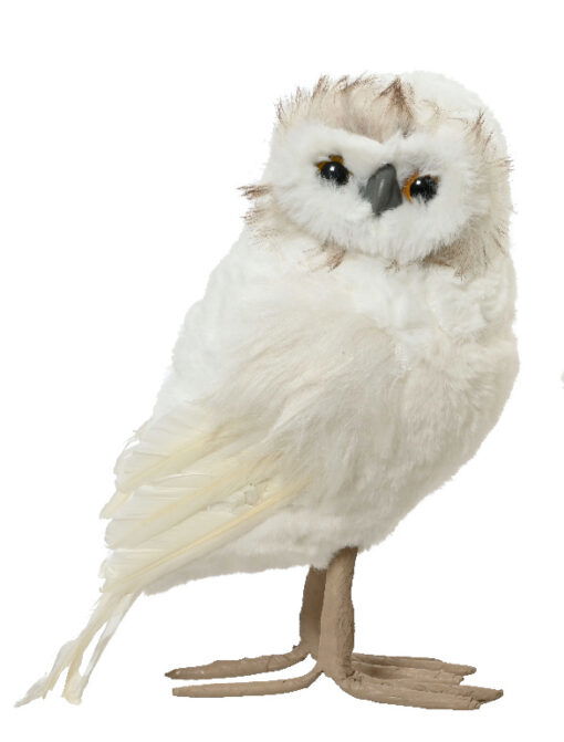 Hvid ugle med beige top