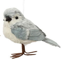 Smuk lyseblå fugl med blød pels