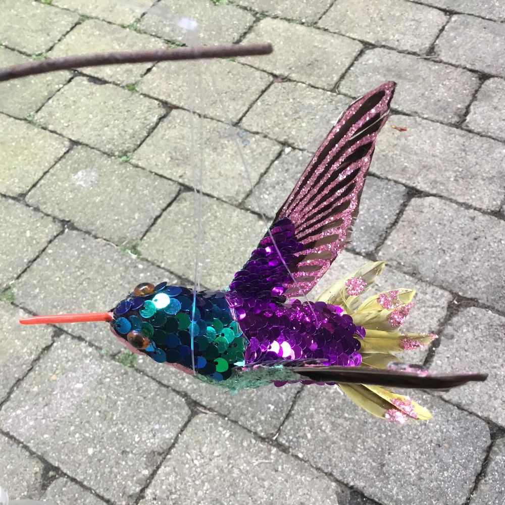 Kunstig turkis kolibri fugl - Billede 5