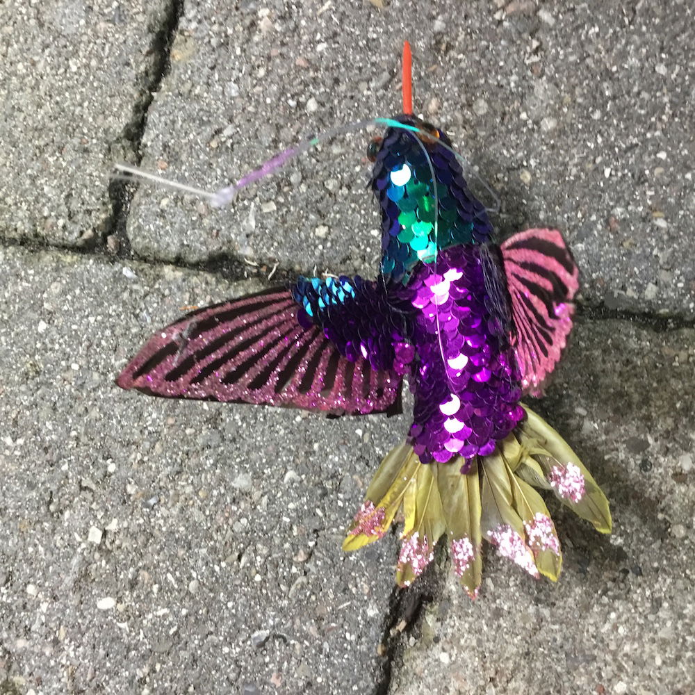 Kunstig turkis kolibri fugl - Billede 7