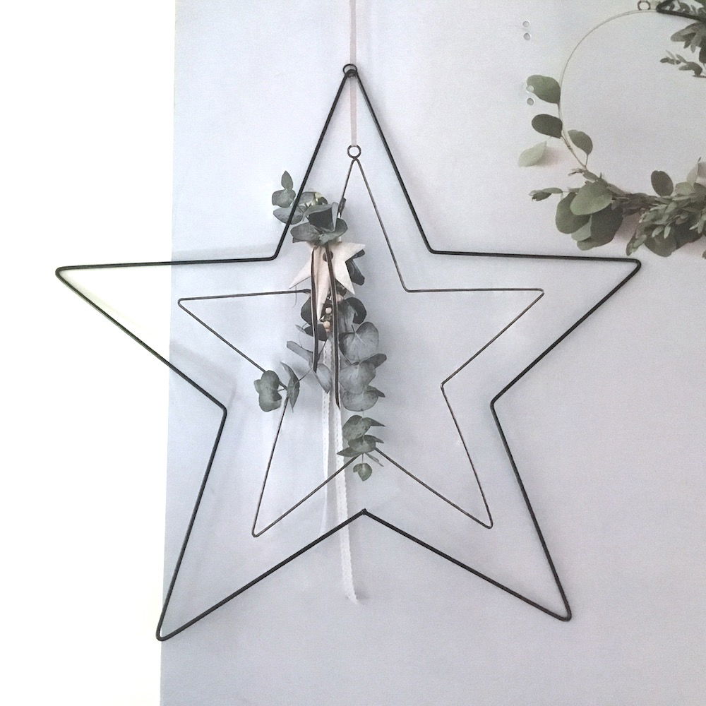 Sort metalstjerne ø 40cm - Billede 3