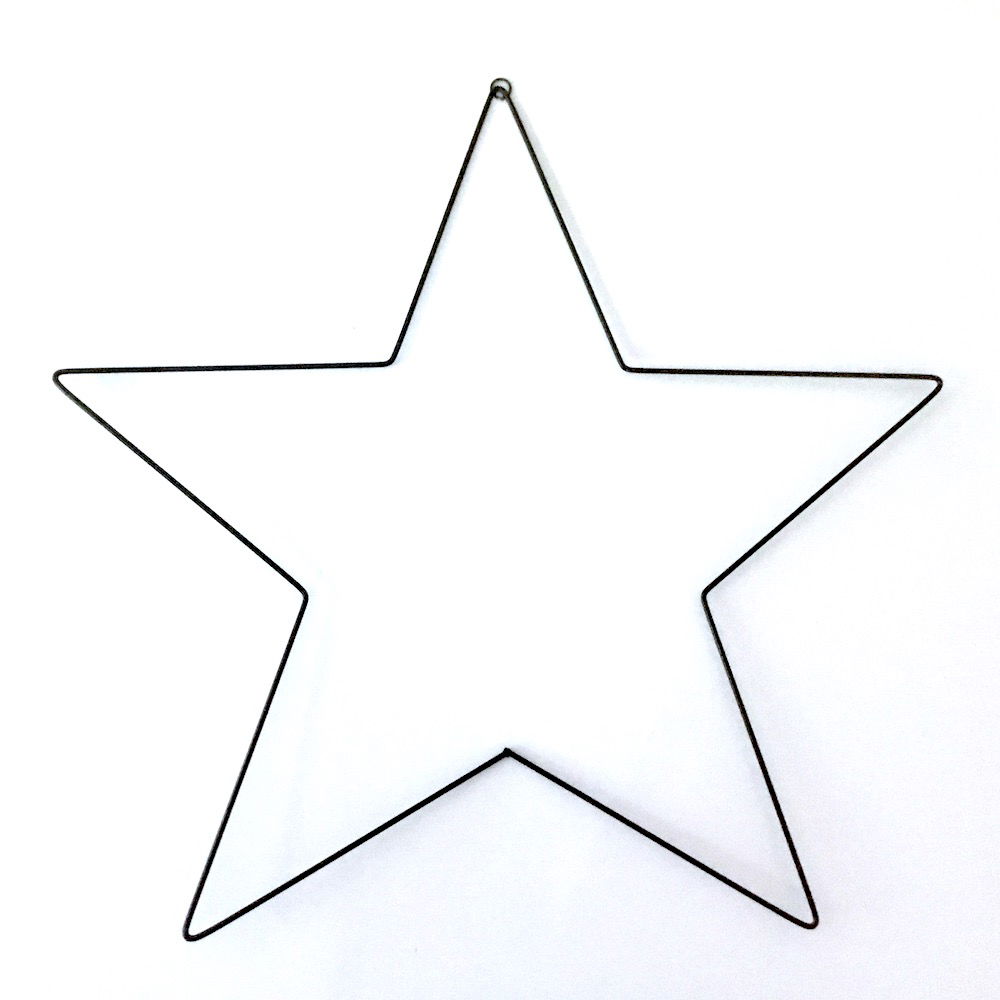 Sort metalstjerne ø 40cm