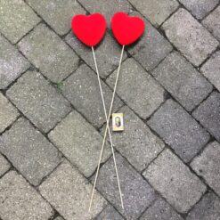 Alternative view of Rødt hjerte på pind