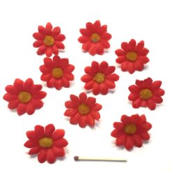 Alternative view of kunstige orange marguerit blomsterhoveder