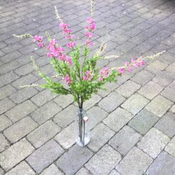 5 x blomstergrene med pink blomster