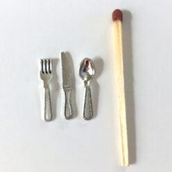 Alternative view of Mini bestik i sølvfarvet