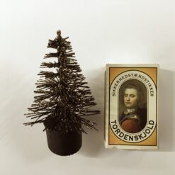 Alternative view of Sort mini juletræ med guld glimmer