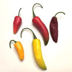 Dekorative kunstige chili frugter