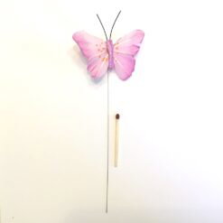 Alternative view of Rosa lille orangeplettet sommerfugl