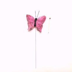 Alternative view of Pink lille grønplettet sommerfugl