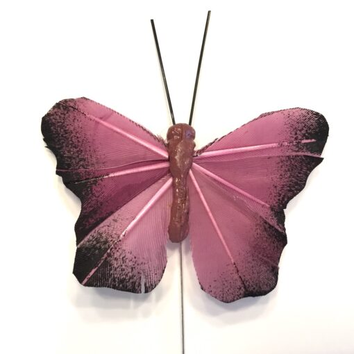 Pink sort lille sommerfugl