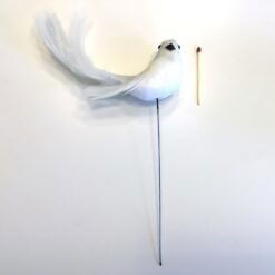 Alternative view of Dekorativ hvid fugl på spyd