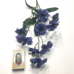 Alternative view of Blå naturtro kornblomst gren