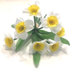 Pinselilje buket i hvid og gul