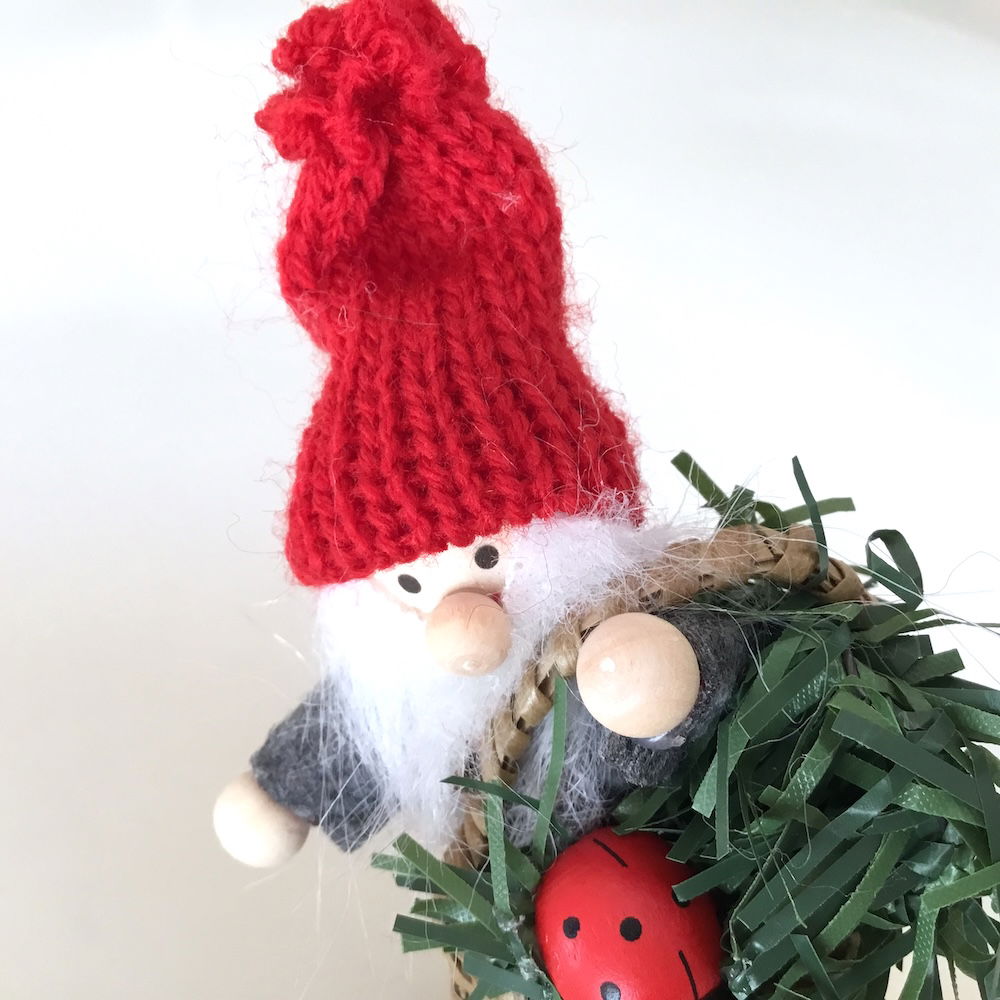 Dekorativ nisse i kurv - Billede 3