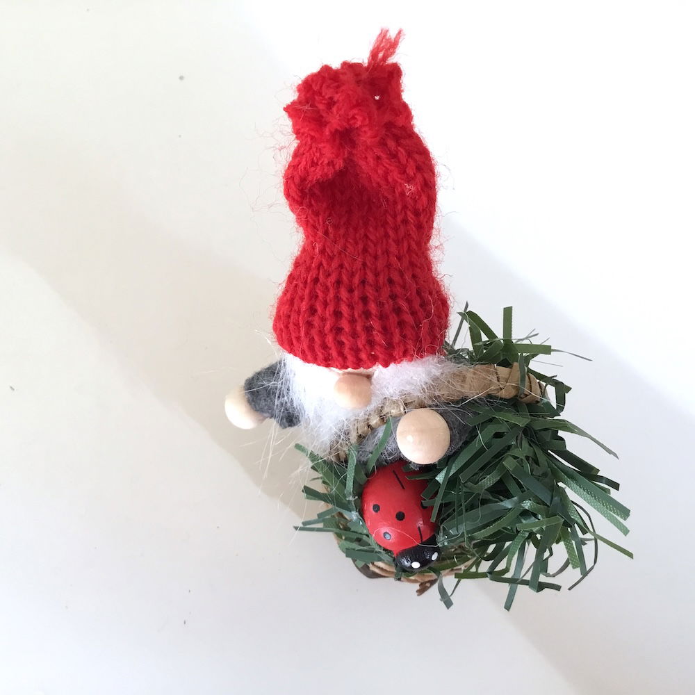 Dekorativ nisse i kurv - Billede 4