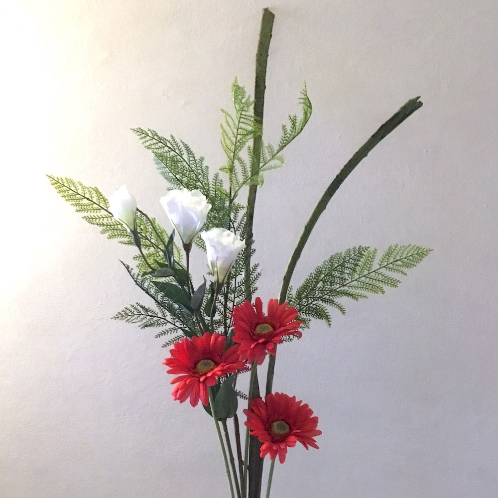 Kunstig håndbundet buket med klokker - Billede 4