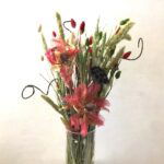 Håndbundet naturlig tørrede blomster