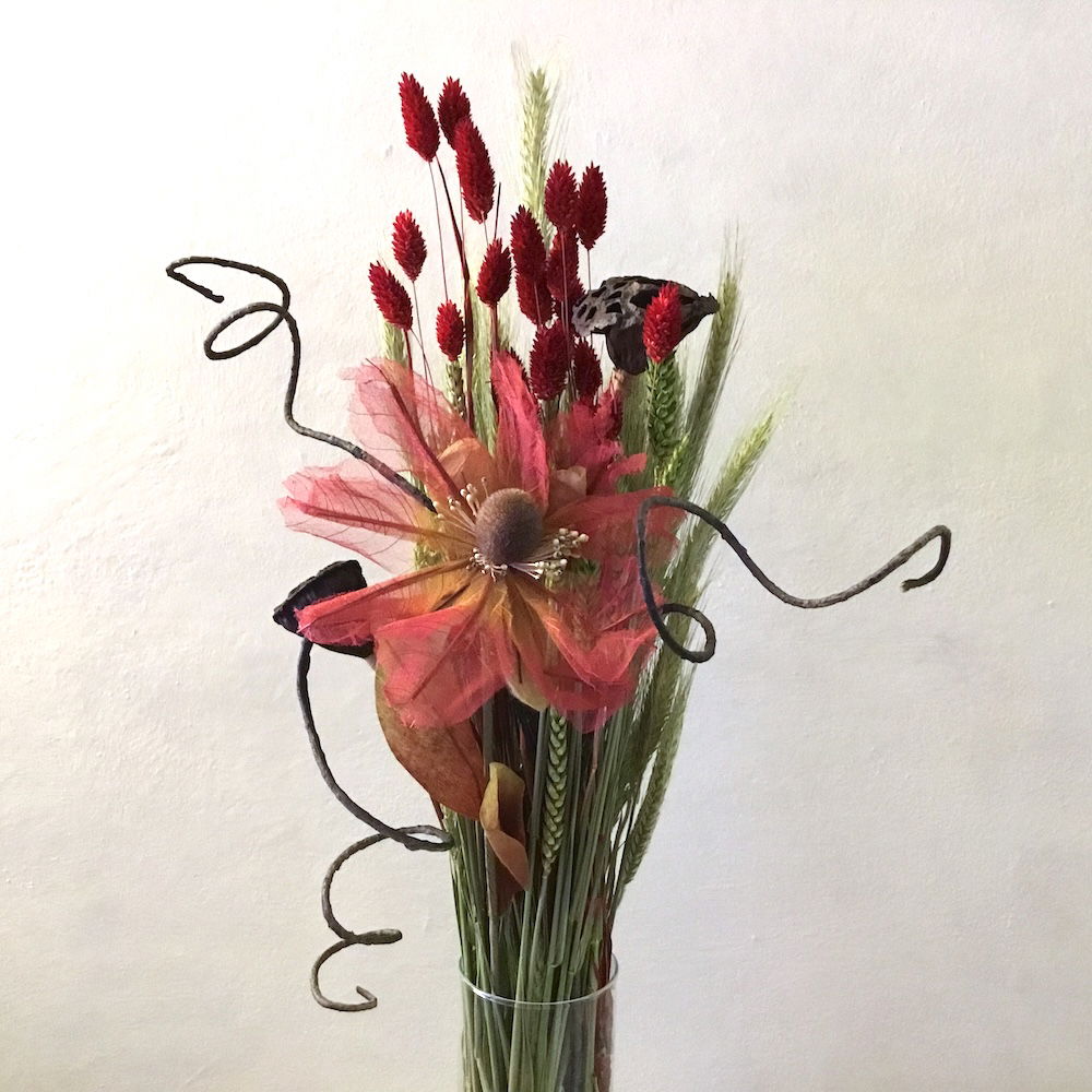 Håndbundet tørrede dekorativ buket