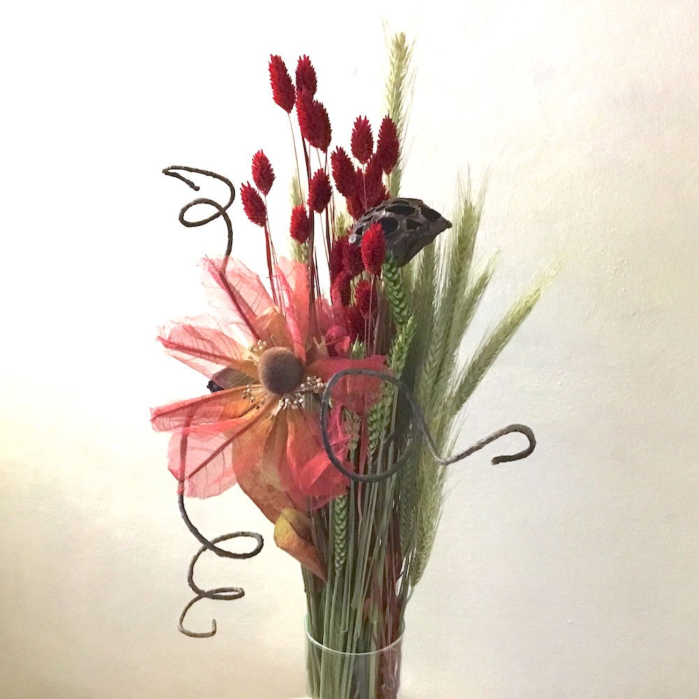 Håndbundet tørrede dekorativ buket - Billede 3