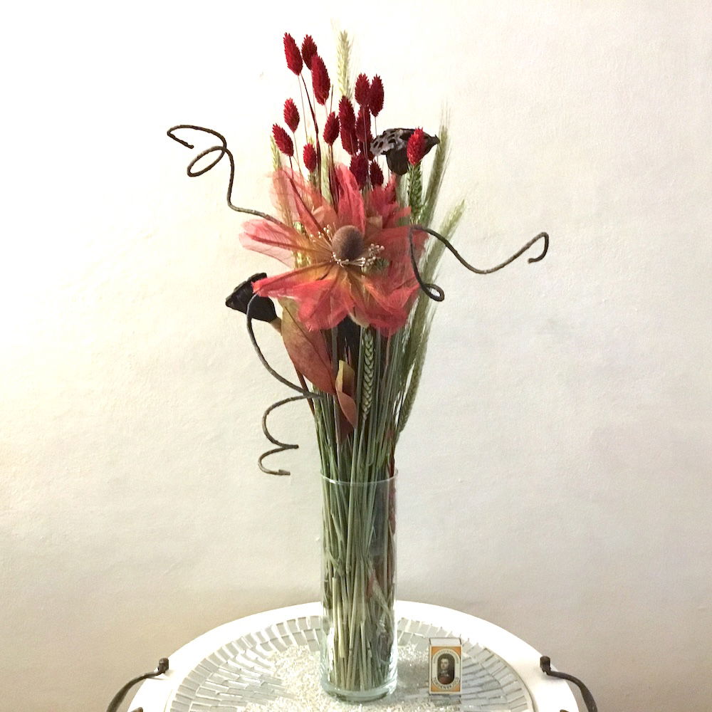 Håndbundet tørrede dekorativ buket - Billede 2