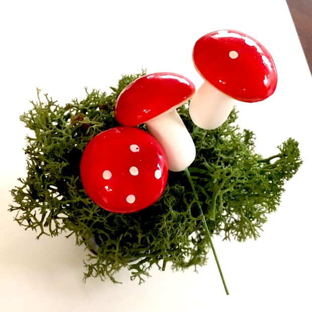 Rød paddehat 3stk samlet - Billede 3