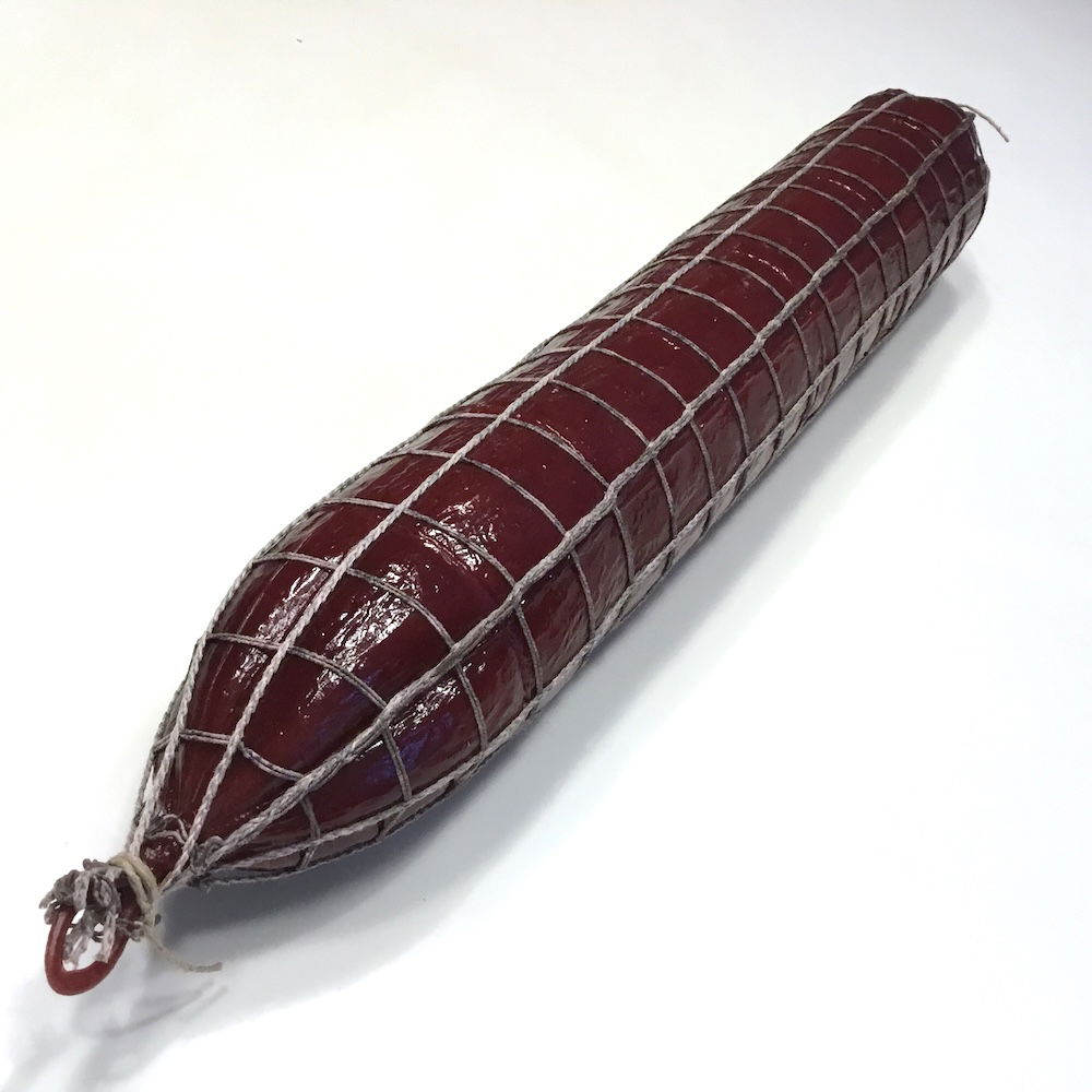 Kunstig lang rød spegepølse - Billede 6